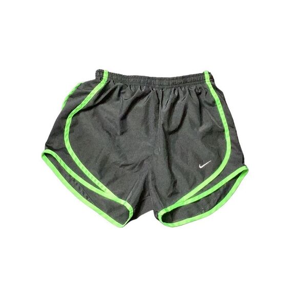 Black and green Nike dri-fit shorts - Picture 1 of 4
